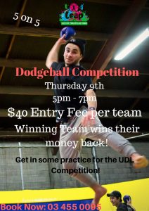 Join the fun Dodgeball Competition at Leap Dunedin.